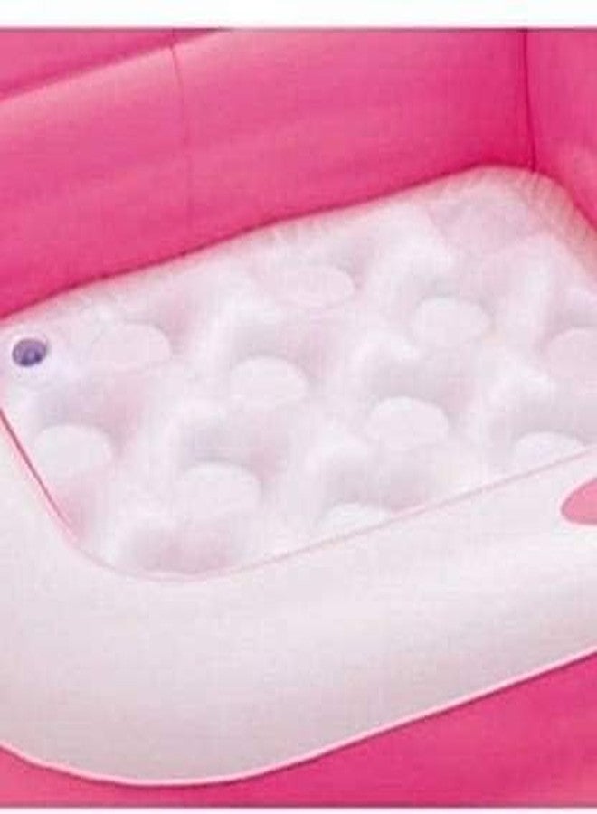 GONIPIMI Swimming Pool for Kids | Inflatable Sunset Glow Round Colourful Ring Baby Pool Portable Baby Bath tub | Indoor & Outdoor Swimming Pool for Kids (Multi Color) (Square 34 inch, 3ft) - Image 3